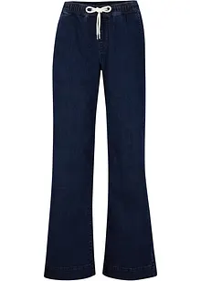 Jeans elasticizzati wide leg, vita media, bonprix