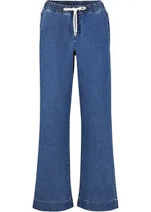 Jeans elasticizzati wide leg, a vita media, bonprix