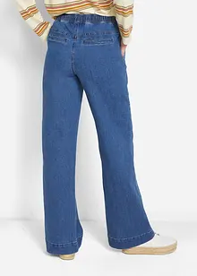 Jeans elasticizzati wide leg, a vita media, bonprix