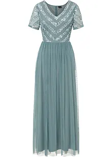 Abito lungo con ricami e paillettes, bonprix