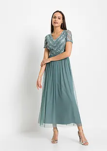 Abito lungo con ricami e paillettes, bonprix