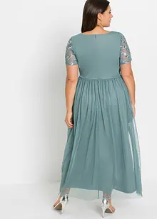 Abito lungo con ricami e paillettes, bonprix