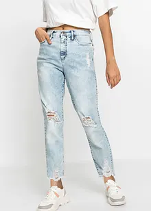 Mom jeans con effetto sdrucito, bonprix