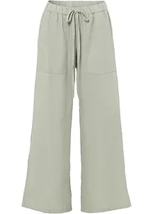 Pantaloni larghi in misto lino, bonprix