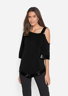 Maglia lunga con paillettes, bonprix