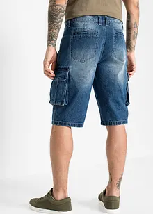 Bermuda cargo lunghi in jeans, relaxed fit, bonprix