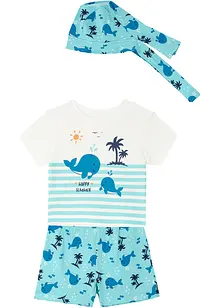 T-shirt, shorts e bandana in cotone biologico (set 3 pezzi), bpc bonprix collection