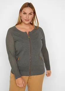 Cardigan con taschine con zip, bonprix