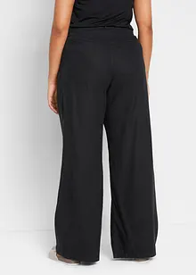 Pantaloni a palazzo in misto lino e viscosa leggero, bonprix