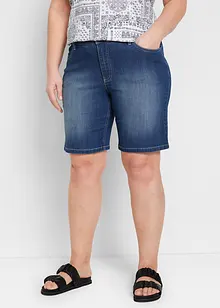 Bermuda in jeans straight, a vita media, bonprix