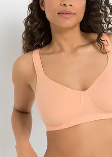 Reggiseno t-shirt senza ferretto con cotone (pacco da 2), bonprix
