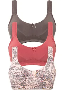 Reggiseno senza ferretto con cotone biologico (pacco da 3), bonprix