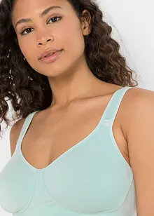 Reggiseno t-shirt senza ferretto con cotone (pacco da 2), bonprix