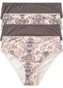 Slip alto con cotone comodo (pacco da 4), bonprix