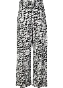 Pantaloni a palazzo di jersey  fantasia con cinta comoda, bonprix