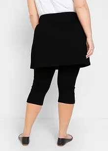 Leggings capri con gonna in misto cotone elasticizzato, bonprix