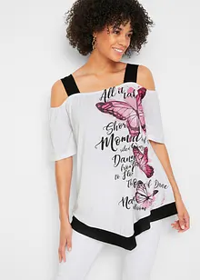 Maglia con cut-out e stampa, bonprix