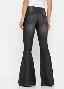 Jeans a zampa con orlo aperto, bonprix