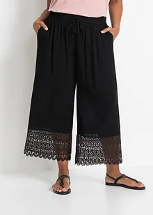 Pantaloni culotte con pizzo, bonprix