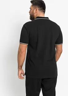 Polo in piquet di puro cotone con cerniera, bonprix