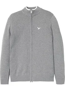 Cardigan in filato fine con colletto dritto e cotone riciclato, bonprix