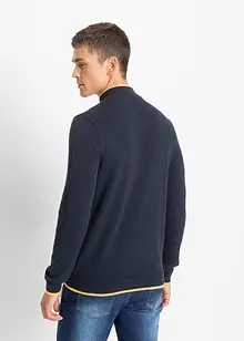 Maglione in materiale riciclato con colletto e zip, bonprix