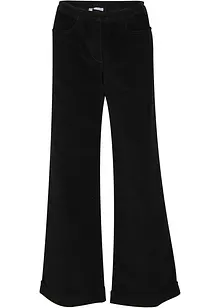 Pantaloni larghi in velluto a coste elasticizzato, vita alta, bonprix