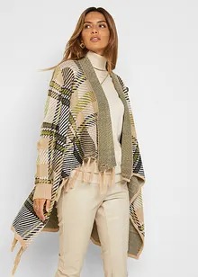 Cardigan di maglia lungo con frange, bonprix