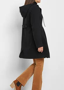 Cappotto svasato con cappuccio e pinces, bonprix