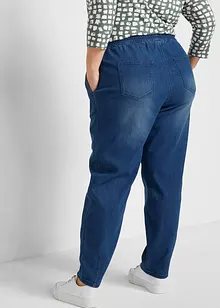 Jeans con cinta comoda a vita alta, carrot fit, bpc bonprix collection