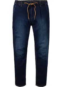 Jeans in felpa con elastico in vita regular fit, tapered, bonprix