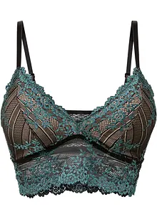 Reggiseno bustier senza ferretto con materiale riciclato, bonprix