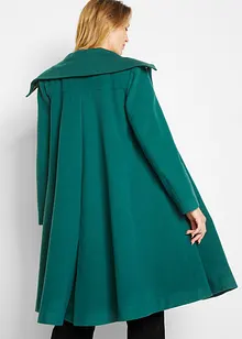 Cappotto svasato in simil lana con collo ampio, bonprix