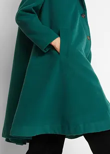 Cappotto svasato in simil lana con collo ampio, bonprix