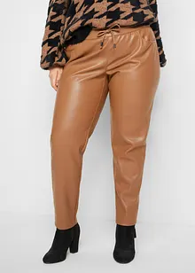 Pantaloni in similpelle con elastico in vita, bonprix