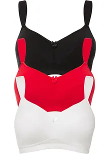 Reggiseno senza ferretto con cotone (pacco da 3), bonprix