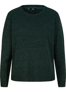 Maglione melange con scollo rotondo, bonprix