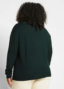 Maglione melange con scollo rotondo, bonprix