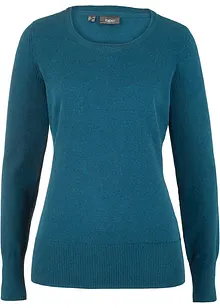 Maglione basic in maglia fine con cotone riciclato, bonprix