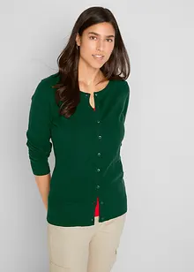 Cardigan in maglia fine con cotone riciclato, bonprix