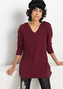 Maglia lunga con cappuccio, bonprix