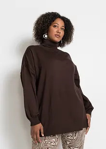 Maglione lungo a collo alto, bonprix