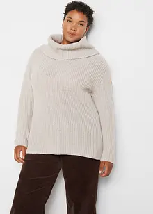 Maglione a maglia grossa con collo ampio, bonprix