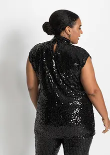 Top con paillettes, bonprix