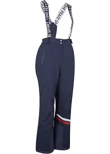 Pantaloni termici funzionali da neve impermeabili con bretelle staccabili, straight, bonprix