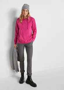 Felpa basic con cappuccio in spugna morbida, bonprix