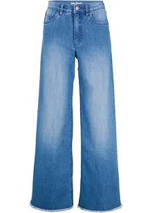 Jeans wide leg, a vita alta, bonprix