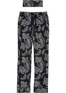 Pantaloni pigiama lunghi e  fascia per capelli (set 2 pezzi), bonprix