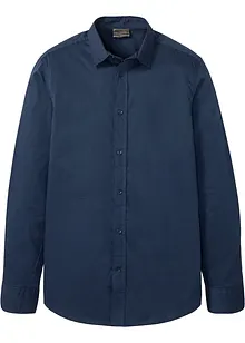 Camicia elasticizzata con cotone, slim fit, bonprix