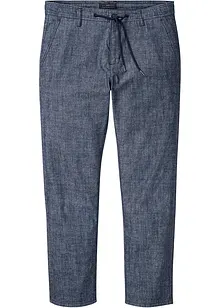 Pantaloni chino regular fit in chambray, straight, bonprix